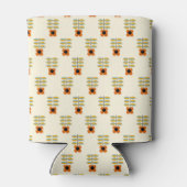 skandinavisches Muster des Orangen Blumenmusters Dosenkühler (Rückseite)