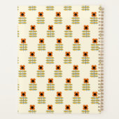 skandinavisches Muster des Orangen Blumenmusters Planer (Rückseite)