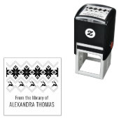 Skandinavisches Muster "From the Library" Permastempel (Beispiel)