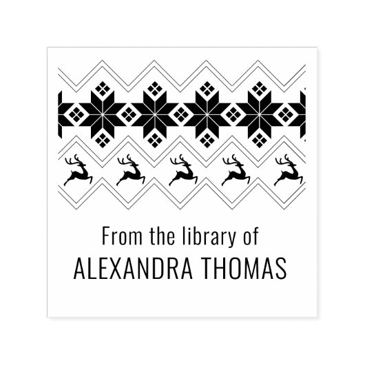 Skandinavisches Muster "From the Library" Permastempel (Design)