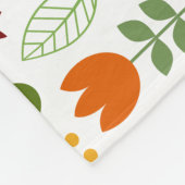 Skandinavisches Muster für Flora und Fauna Fleecedecke (Ecke)