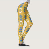 Skandinavisches Muster für stilisierte Blume Leggings (Rechts)