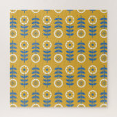 Skandinavisches Muster für stilisierte Blume Puzzle (Vertikal)