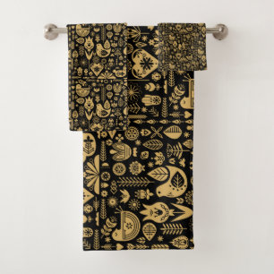 Skandinavisches Muster Kunst Badhandtuch Set