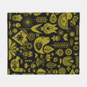 Skandinavisches Muster Kunst Fleecedecke (Vorderseite (Horizontal))