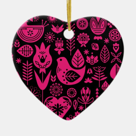 Skandinavisches Muster Kunst Keramik Ornament (Vorne)