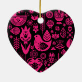 Skandinavisches Muster Kunst Keramik Ornament (Hinten)