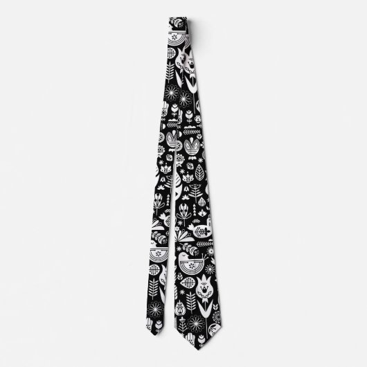 Skandinavisches Muster Kunst Krawatte (Rückseite)