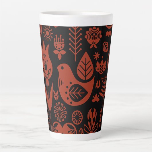 Skandinavisches Muster Kunst Milchtasse (Vorderseite)