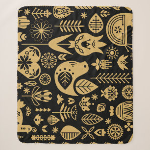 Skandinavisches Muster Kunst Sherpadecke