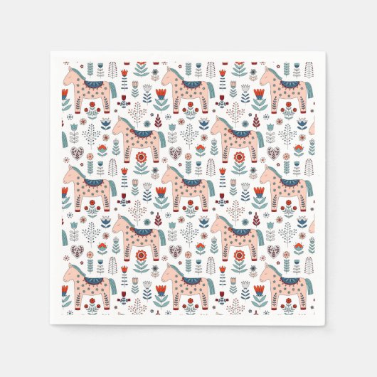 Skandinavisches Muster Serviette (Vorderseite)