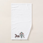 Skandinavisches Musterpferd Badhandtuch Set (Handtuch)