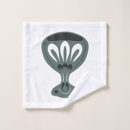 Skandinavisches Musterpferd Badhandtuch Set (Waschlappen)