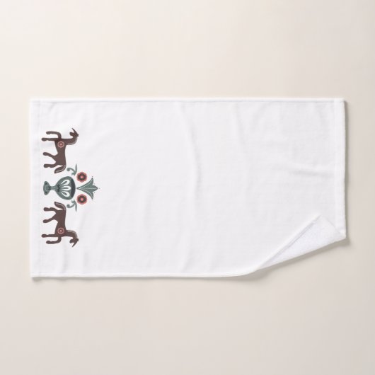 Skandinavisches Musterpferd Badhandtuch Set (Handtuch)