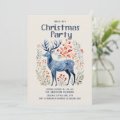 Skandinavisches Nordisches Hirschweihnachtsfest-Pa Einladung (Stehend Vorderseite)