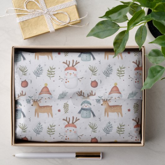 Skandinavisches Nordisches Weihnachten Seidenpapier (Geschenk)