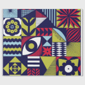 Skandinavisches oder Retrostil grafisches Muster.  Geschenkpapier (Flach)