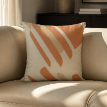 Skandinavisches Orange & Cream Geometric Throw Kis