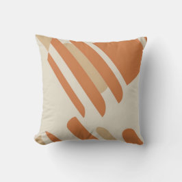 Skandinavisches Orange & Cream Geometric Throw Kis Kissen