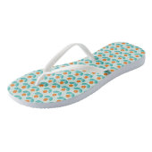 Skandinavisches Orangenmuster Badesandalen (Schrägansicht)