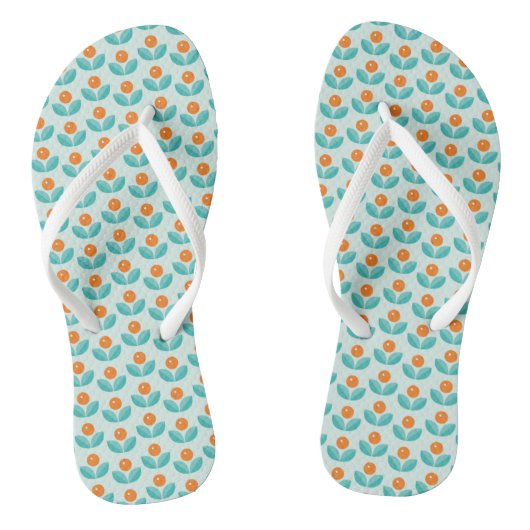 Skandinavisches Orangenmuster Badesandalen (Fußbett)