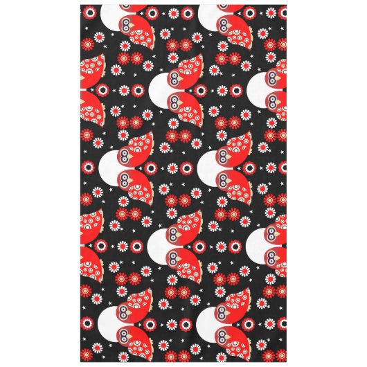 Skandinavisches Owl Folk Art Tableclout Tischdecke (Vorderseite)