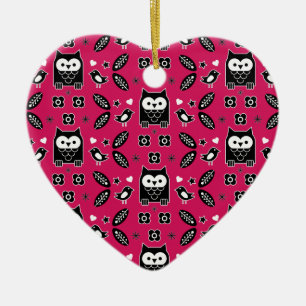 Skandinavisches Owl Folkloregeschenk Keramik Ornament
