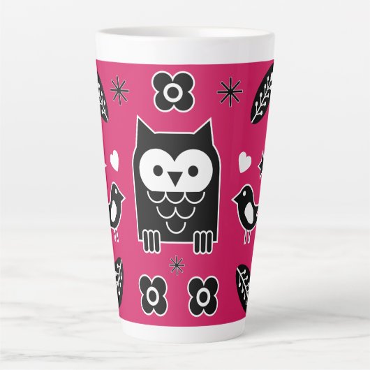Skandinavisches Owl Folkloregeschenk Milchtasse (Vorderseite)