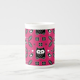 Skandinavisches Owl Folkloregeschenk Porzellantasse