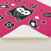 Skandinavisches Owl Folkloregeschenk Sherpadecke (3/4)