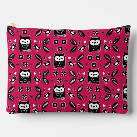 Skandinavisches Owl Folkloregeschenk Zubehörtasche (Vorderseite)