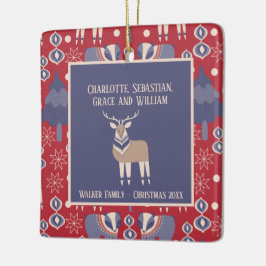 skandinavisches Personalisiertes Weihnachtsfest Keramikornament
