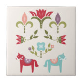 Skandinavisches Pferdemuster Fliese (Vorderseite)