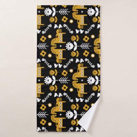 Skandinavisches Pferdervolk Badehandtuch (Badehandtuch)