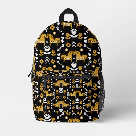 Skandinavisches Pferdervolk Bedruckter Rucksack (Vorderseite)