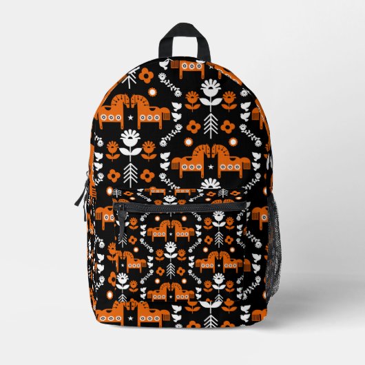 Skandinavisches Pferdervolk Bedruckter Rucksack (Vorderseite)