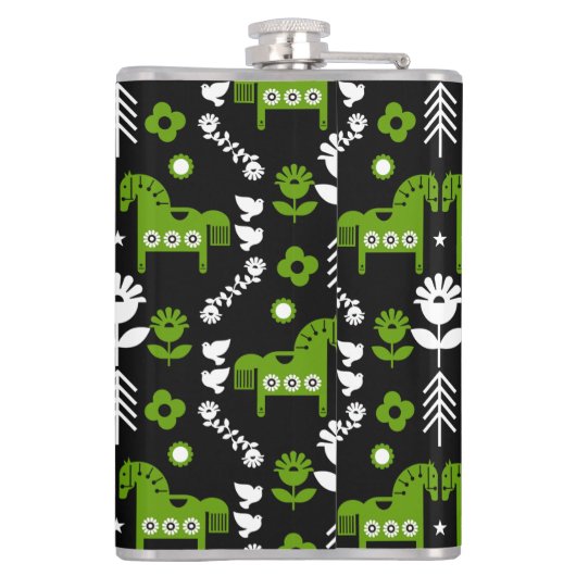 Skandinavisches Pferdervolk Flachmann (Rückseite)