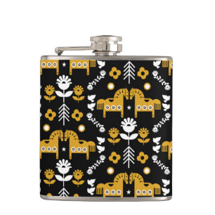 Skandinavisches Pferdervolk Flachmann