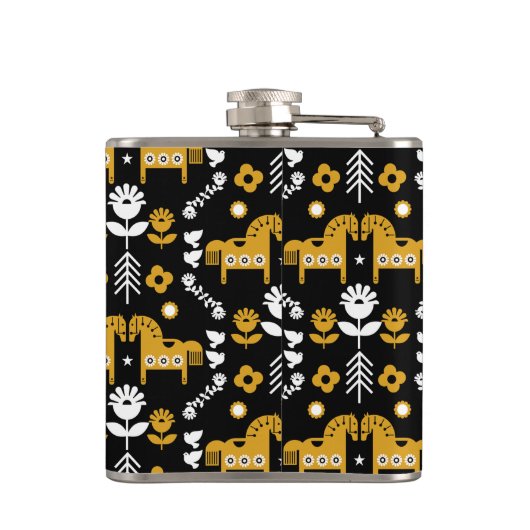 Skandinavisches Pferdervolk Flachmann (Rückseite)