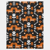 Skandinavisches Pferdervolk Fleecedecke (Vorderseite)