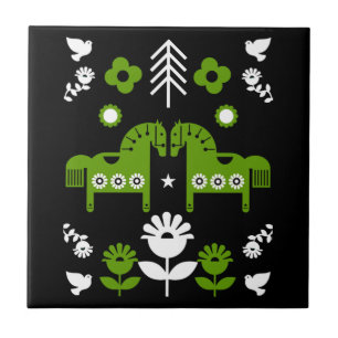 Skandinavisches Pferdervolk Fliese