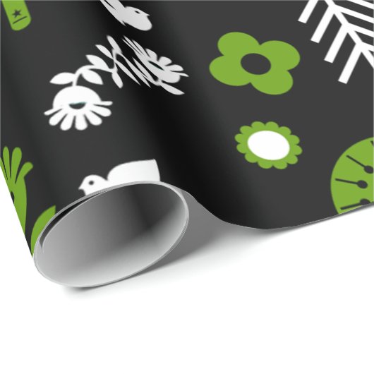 Skandinavisches Pferdervolk Geschenkpapier (Rolleneckpunkt)