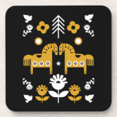 Skandinavisches Pferdervolk Getränkeuntersetzer (Vorderseite)