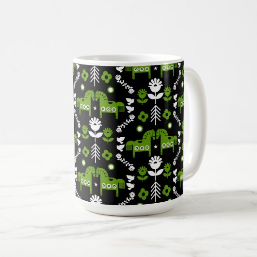 Skandinavisches Pferdervolk Kaffeetasse (VorderseiteRechts)