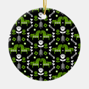 Skandinavisches Pferdervolk Keramik Ornament