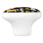 Skandinavisches Pferdervolk Keramikknauf (Seitenansicht)