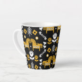 Skandinavisches Pferdervolk Milchtasse (Linke Ecke)