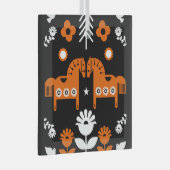 Skandinavisches Pferdervolk Ornament Aus Glas (Vorderseite Rechts)