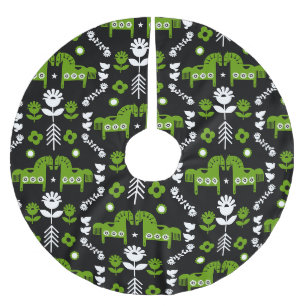 Skandinavisches Pferdervolk Polyester Weihnachtsbaumdecke
