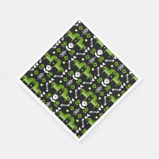 Skandinavisches Pferdervolk Serviette (Ecke)